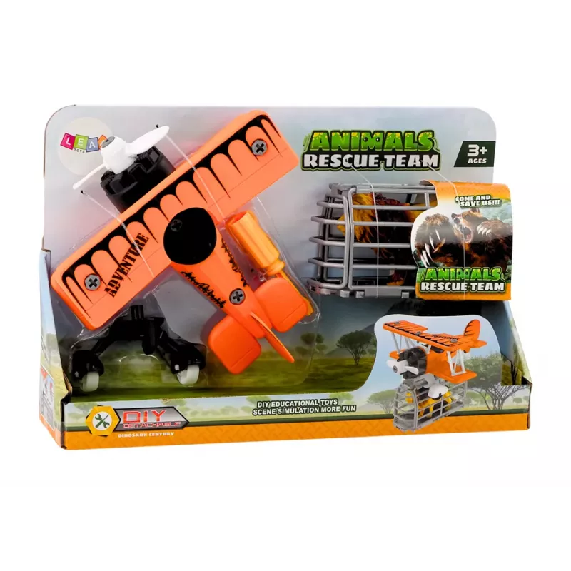 LEAN TOYS avião com luz jaula de transporte de animais leão chave de fendas aparafusável