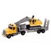 LEAN TOYS Lora camião escavadora de rastos com luz, som e tração - amarelo, escala 1:14, 2,4 GHz RC