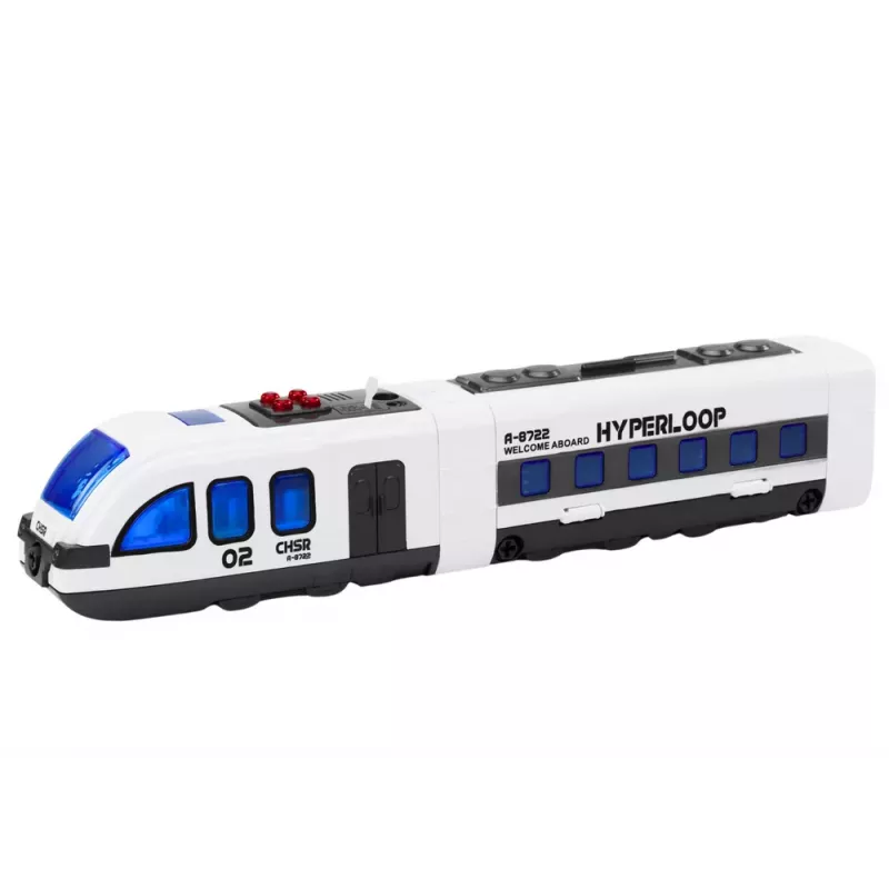 LEAN TOYS comboio de passageiros carris giratórios DIY sons luzes