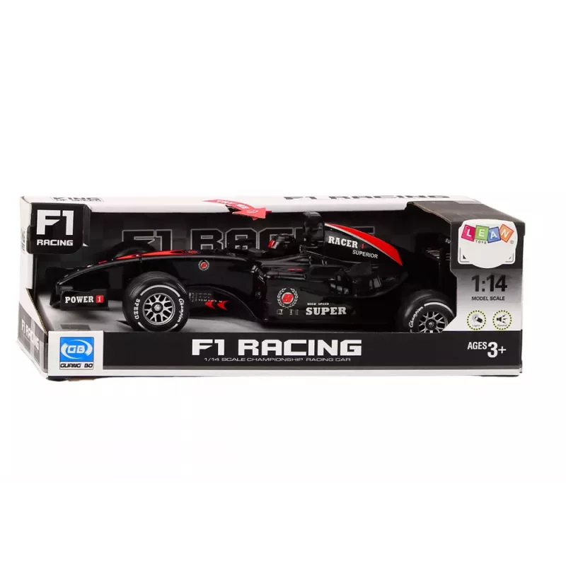 LEAN TOYS carro desportivo de corrida F1 com tração 1:14 preto sons