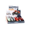 LEAN TOYS mota de polícia 1:10 luzes sons branco vermelho