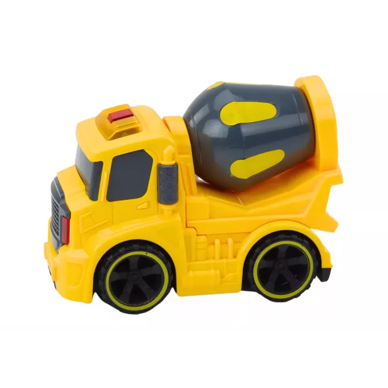 LEAN TOYS camião betoneira com luz e som amarelo