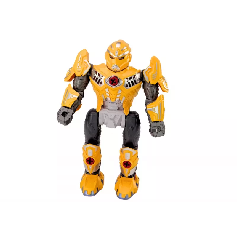 LEAN TOYS robô aparafusável com berbequim e chave de fendas, luz e som, amarelo