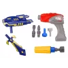 LEAN TOYS robô aparafusável com berbequim de arma, chave de fendas, luz e som, verde