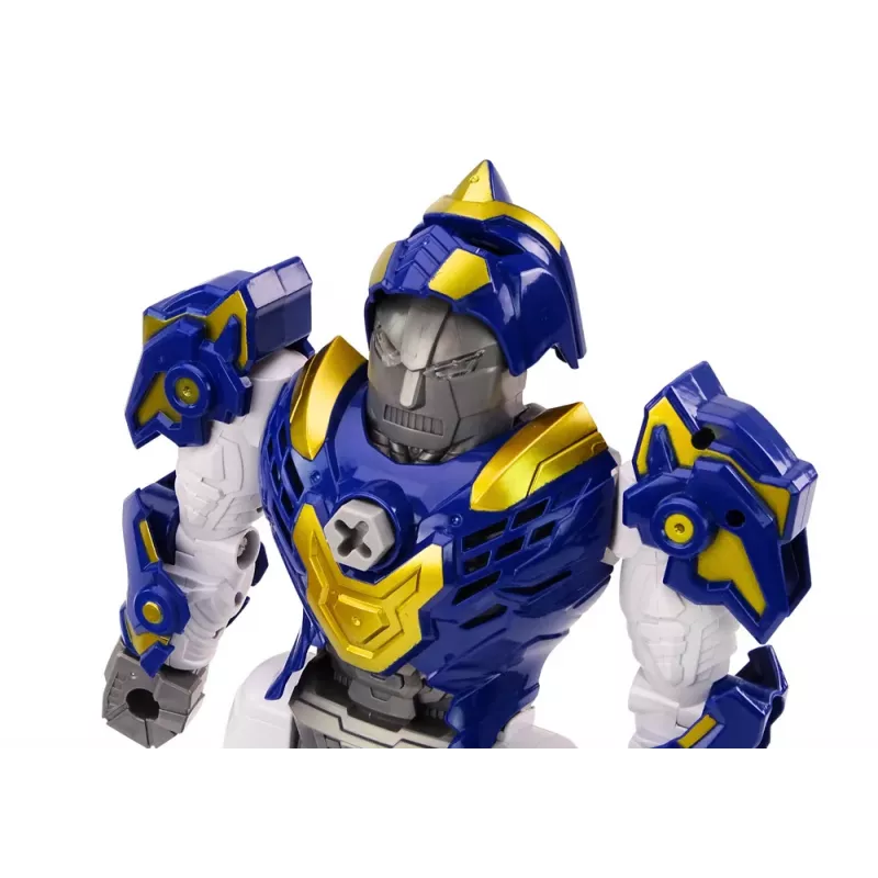 LEAN TOYS robô aparafusável com berbequim, chave de fendas, luz e som, azul-marinho