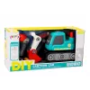 LEAN TOYS escavadora de rastos de desenhos animados para girar DIY turquesa