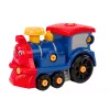 LEAN TOYS locomotiva giratória de desenhos animados DIY conjunto de blocos de construção azul-marinho 386 peças