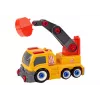 LEAN TOYS camião de desenhos animados com grua para desmontar DIY laranja