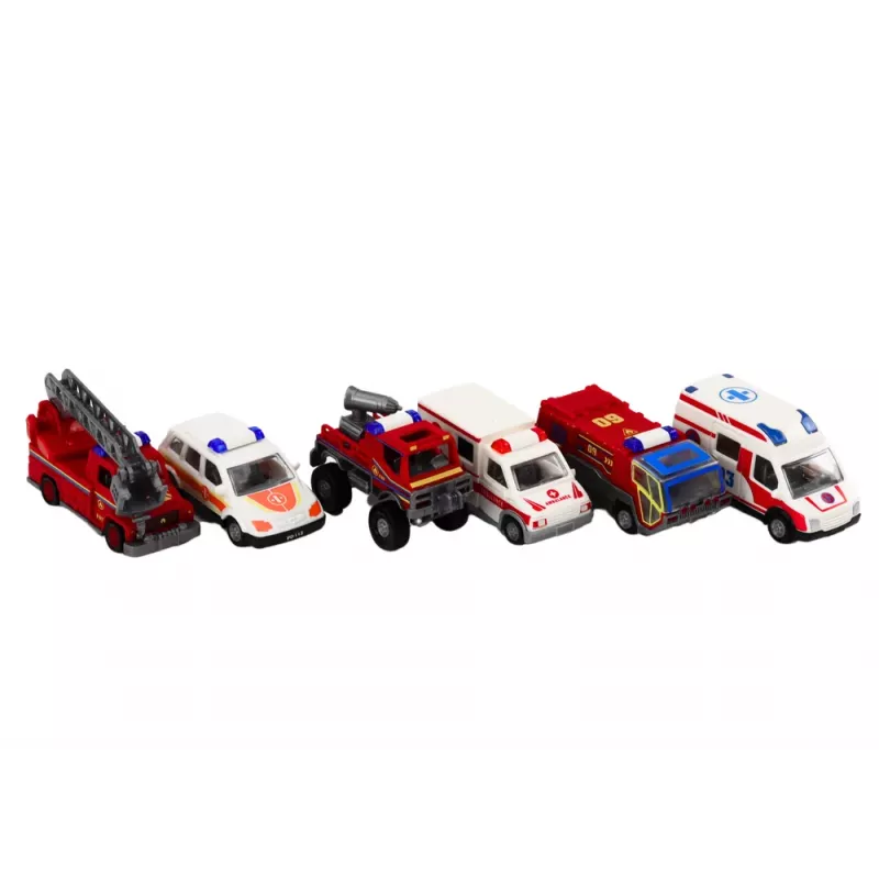 LEAN TOYS Base Central de Operações Bombeiros Hospital Veículos 6 Unid.