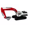 LEAN TOYS Escavadora de Rastos Branca e Vermelha Balde de Metal