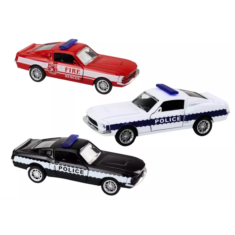 LEAN TOYS Carro de Polícia Bombeiros Veículos Prioritários 1:32 Sortido