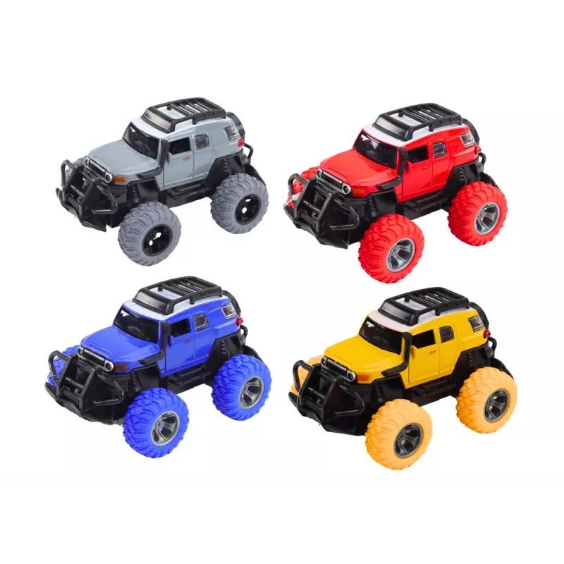 LEAN TOYS Carro Todo-o-Terreno 1:32 Metal Rodas de Borracha Luzes Sons Acionamento