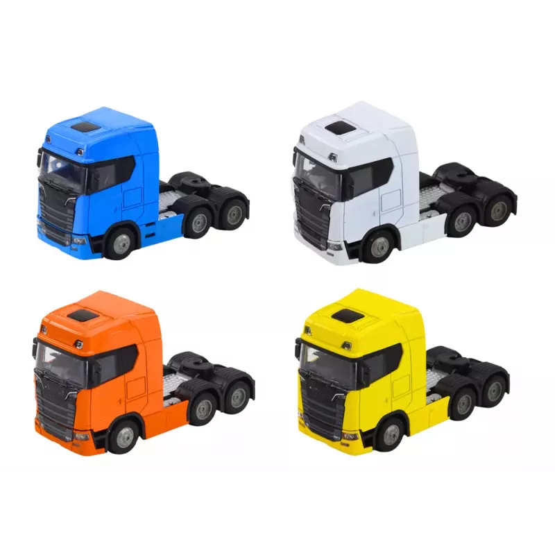 LEAN TOYS Camião Sem Reboque 1:32 Capota de Metal Basculante Luzes Sons Acionamento