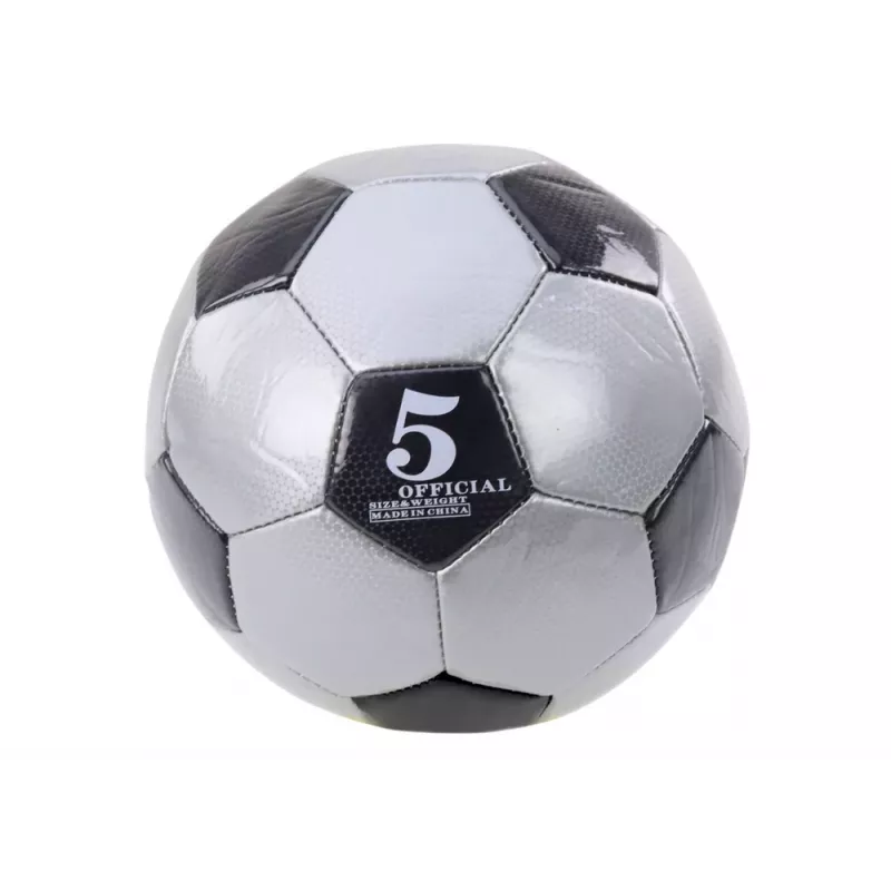 LEAN TOYS Bola de Futebol Clássica 24 cm, Tamanho 5, Cinzento