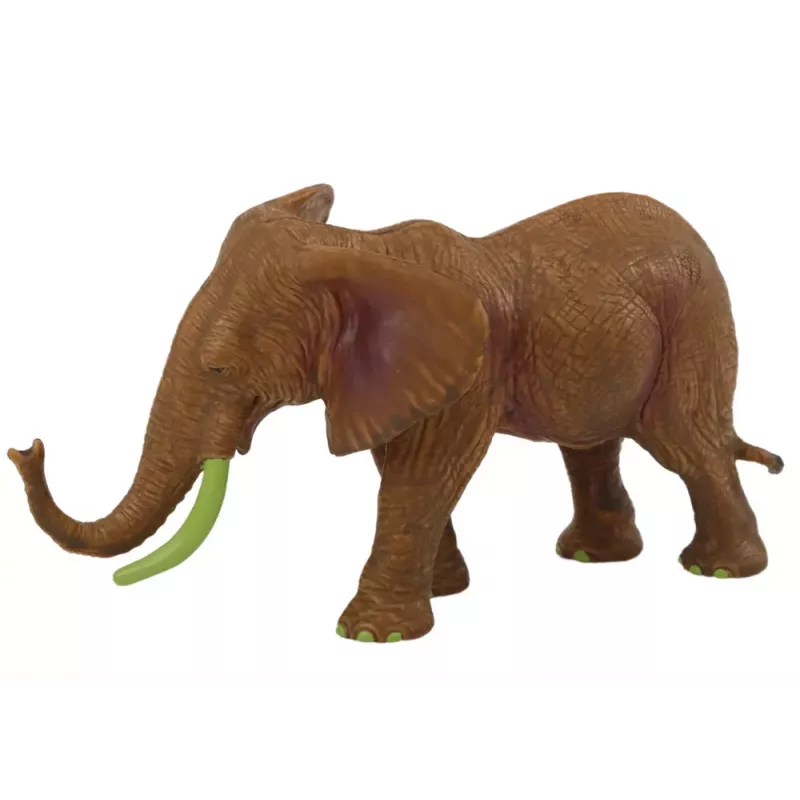 LEAN TOYS Figura de coleção elefante africano safari castanho
