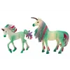 LEAN TOYS Figuras de coleção unicórnio com Little Green 2 unid.