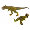 LEAN TOYS Conjunto de figuras de dinossauros tiranossauro com figura pequena realista, 2 unid.