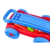 LEAN TOYS Conjunto de blocos de construção em carrinho azul e vermelho - 236 peças