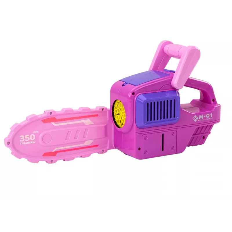 LEAN TOYS Máquina de bolas de sabão motosserra rosa