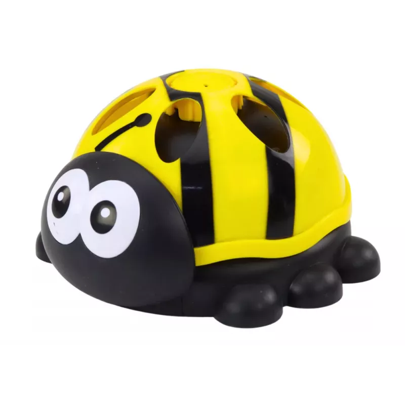 LEAN TOYS Aspersor de jardim joaninha fonte de água amarelo