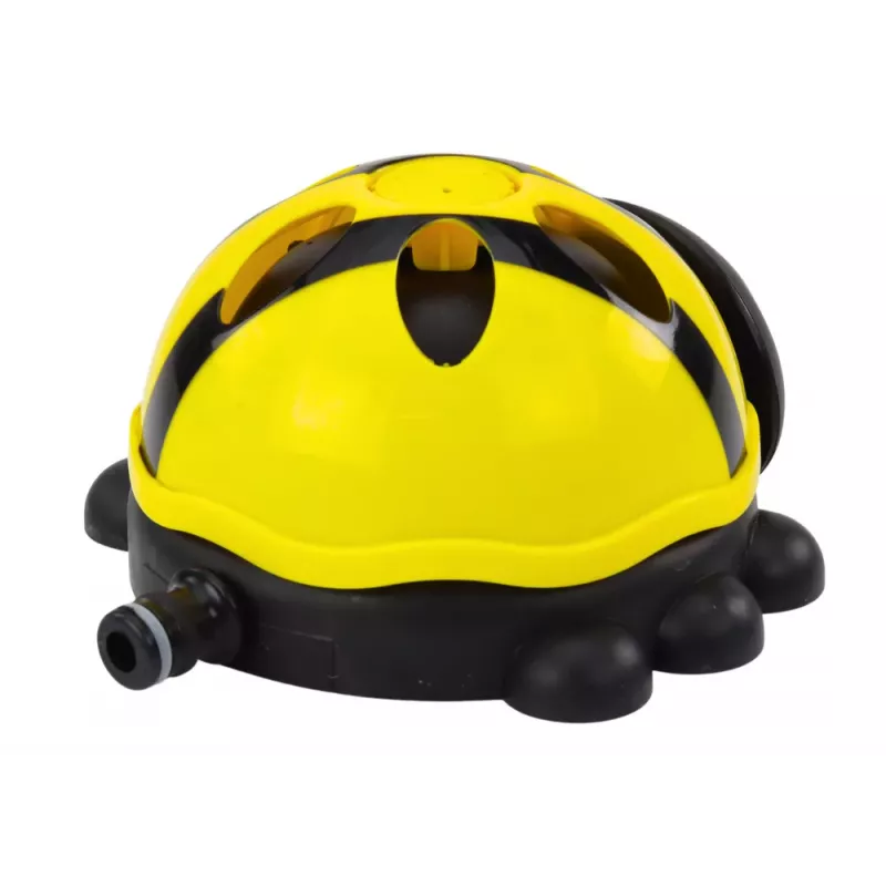 LEAN TOYS Aspersor de jardim joaninha fonte de água amarelo