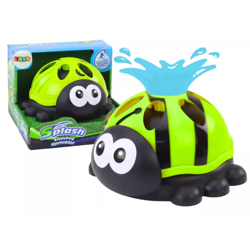 LEAN TOYS Aspersor de jardim joaninha fonte de água verde