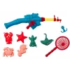 LEAN TOYS Mesa multifunções 4 em 1 blocos de construção pesca pintura azul
