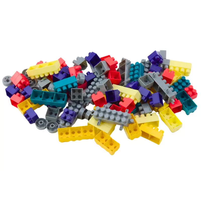 LEAN TOYS Mesa multifunções 4 em 1 blocos de construção pesca pintura azul