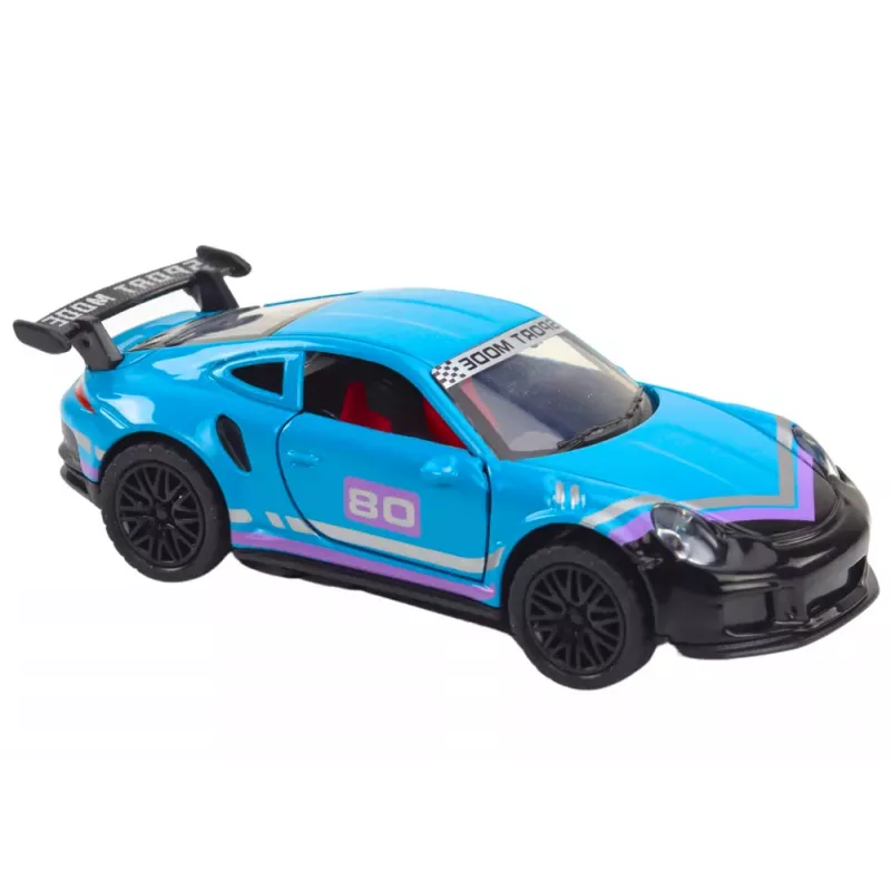 LEAN TOYS Carro desportivo 1:32 propulsão por fricção metal turquesa
