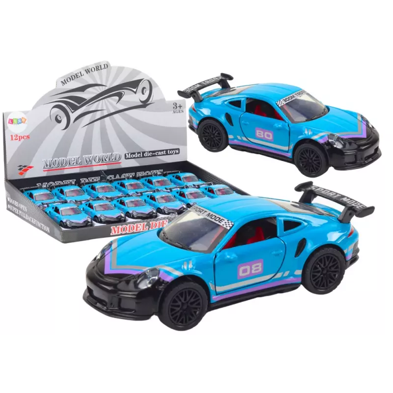 LEAN TOYS Carro desportivo 1:32 propulsão por fricção metal turquesa