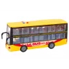 LEAN TOYS Autocarro de dois andares 1:16 luzes sons propulsão por fricção amarelo