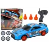 LEAN TOYS Carro desportivo R/C com controlo remoto 1:24 azul com rodas intercambiáveis