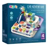 LEAN TOYS Parque de estacionamento interativo com obstáculos para crianças com quatro carros