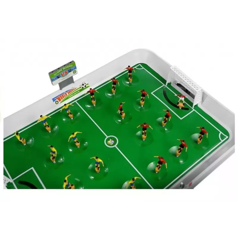 LEAN TOYS Jogo de matraquilhos com molas, campo de futebol grande