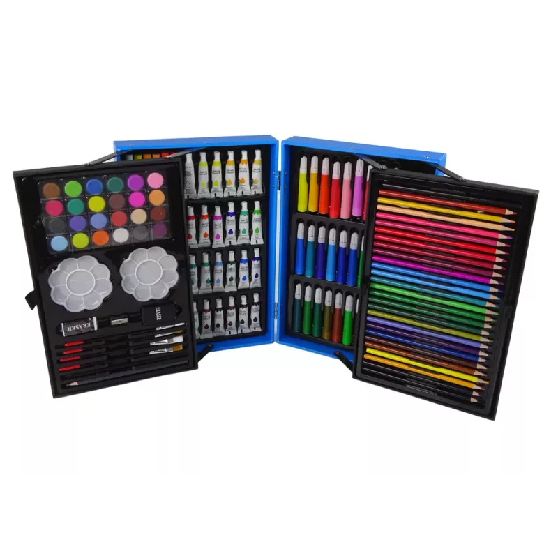 LEAN TOYS Grande conjunto de arte em mala 145 peças unicórnio