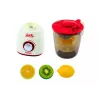 LEAN TOYS Batedeira para crianças com luzes rotativas, efeitos sonoros e 3 frutas de brincar