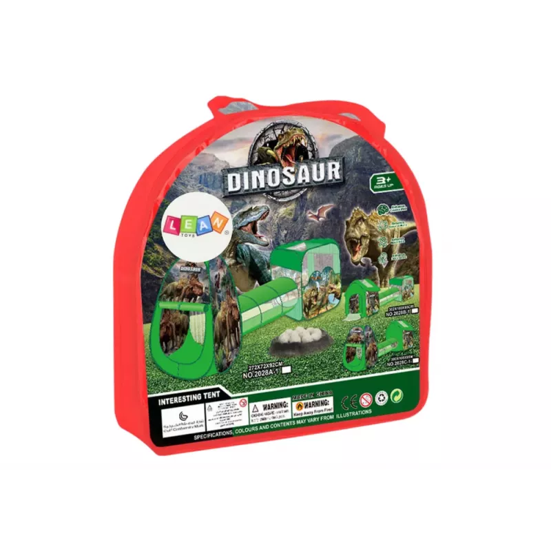 LEAN TOYS Parque infantil 3 em 1 tenda casa piscina dinossauro
