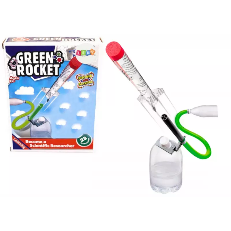 LEAN TOYS Kit científico de foguetão ecológico de ar comprimido 23 experiências