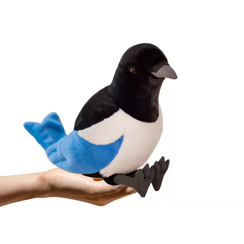 LEAN TOYS Peluche mascote pega-rabuda azul 30 cm