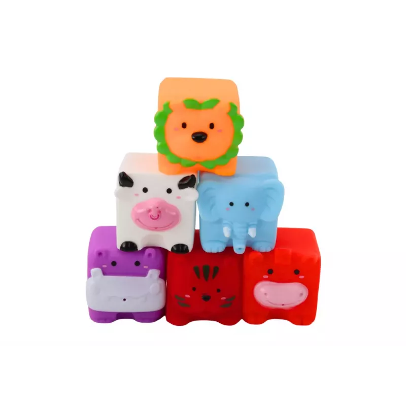 LEAN TOYS Blocos de banho educativos macios animais
