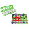 LEAN TOYS Conjunto educativo de classificação de ovos dinossauros puzzle 12 peças