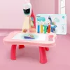 LEAN TOYS Mini projetor robô de mesa 2em1 acessório rosa