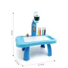 LEAN TOYS Mini projetor robô de mesa 2em1 acessório azul