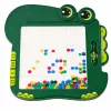LEAN TOYS Quadro magnético educativo puzzle dinossauros verde