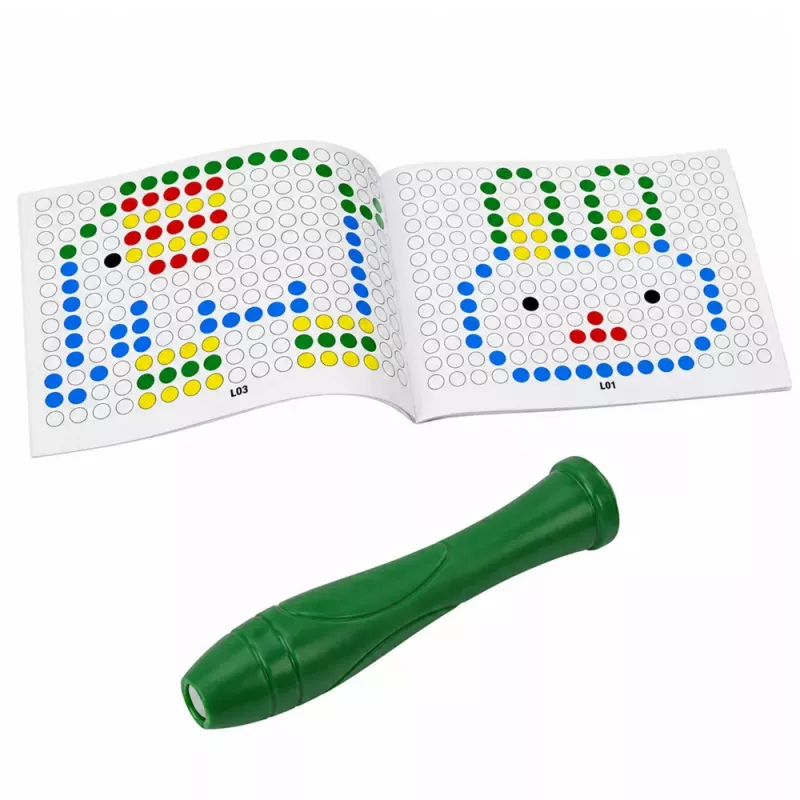 LEAN TOYS Quadro magnético educativo puzzle dinossauros verde
