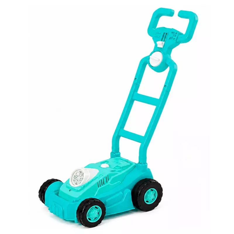 LEAN TOYS Máquina de bolhas corta-relva de passeio com pega azul