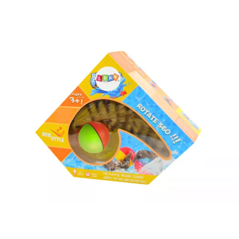 LEAN TOYS Bola com cauda fofa de furão brinquedo de banho interativo