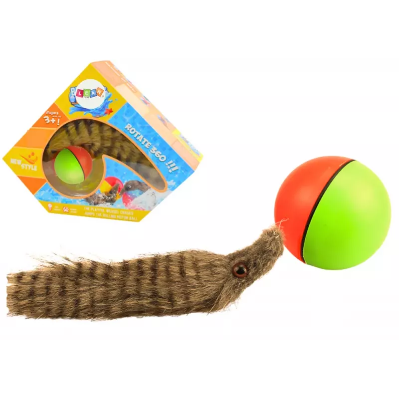 LEAN TOYS Bola com cauda fofa de furão brinquedo de banho interativo