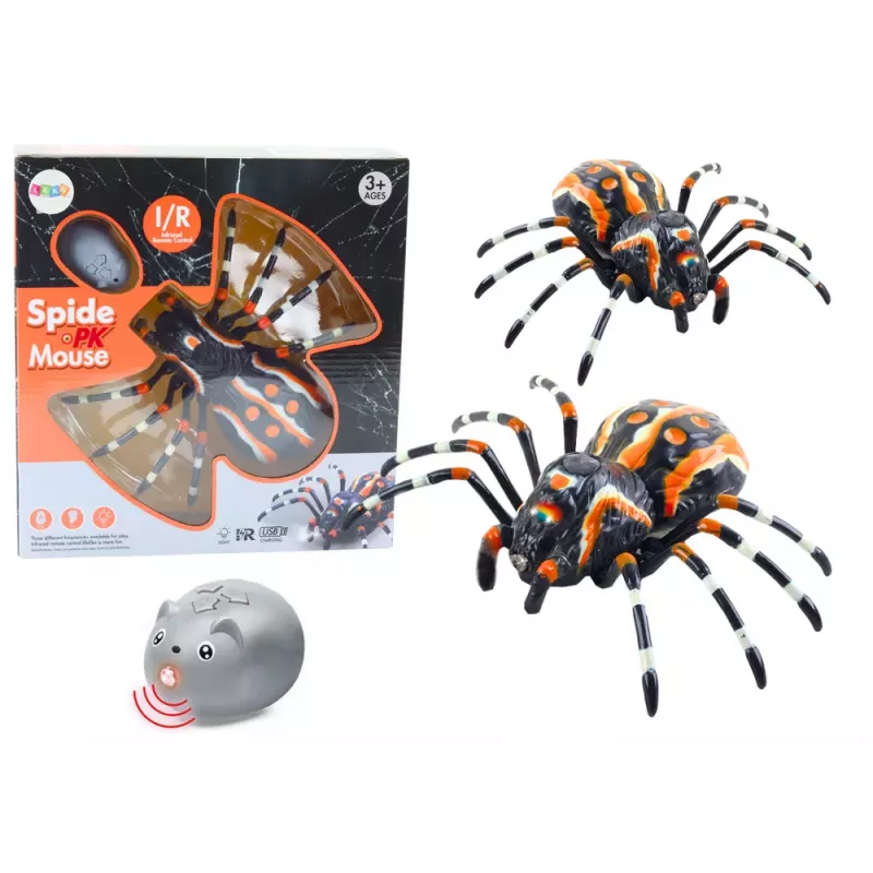 LEAN TOYS Aranha telecomandada RC infravermelhos vapor de água luzes