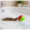 LEAN TOYS Bola com cauda fofa de furão brinquedo de banho interativo
